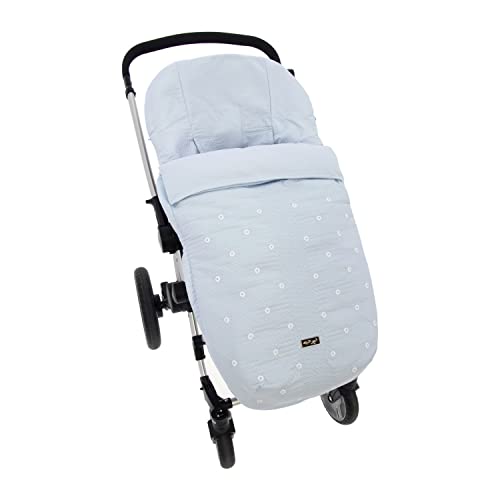 Saco Silla de Paseo Universal Rosy Fuentes- Saco Carrito Bebé - Funda de silla de paseo - Equipado para ser Ajustado perfectamente -Azul Celeste