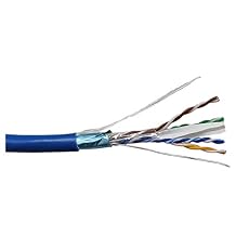 1000 FT CAT 6A Solid & Shielded F/UTP CMR Riser Bulk Ethernet Cable Blue TR4-570SR-BL