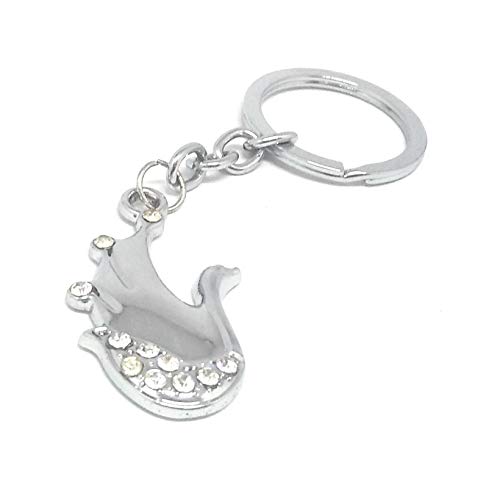 Shiani Swan Metal Keychain and Keyring (Silver) (R1_L5_006)