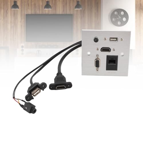 Zócalo de pared de aluminio de 5 interfaces para evitar cables 5
