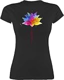 Shirt Damen - Yoga - Damen - Namaste Lotusblüte Meditation Yoga Mandala Spirit - S - Schwarz - t Shirts Joga Funshirts für Frauen Geschenke Tshirt Fans t-Shirt Funshirt tailliert Tshirts - L191