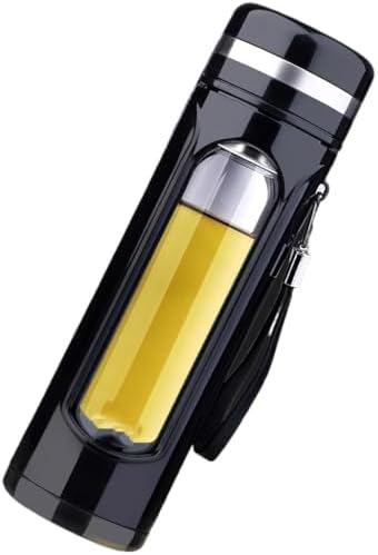 Glass Water Bottle With Lid Portable Insulation And Scalding Protection Tea Cup image 2