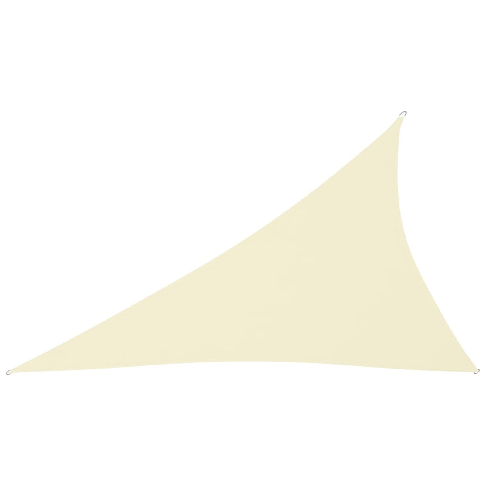 Tidyard Tenda Parasole Vela Parasole in Tela Oxford, Triangolare 4x5x6,4 m, Vela Ombreggiante/Tende da Sole per Esterno, Protezione Raggi UV, Tende a Vela per Terrazzo Balcone Giardino Piscina, Crema