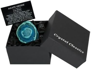 Miniatura 1 de CrystalAge Caja de regalo de geoda ágata (turquesa) - Pequeña