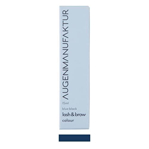 Augenmanufaktur Colour Lash & Brow Wimpern und Augenbrauen färben - permanent Farbe für Intensiv Tönung – 15 ml (Bleu Noir)