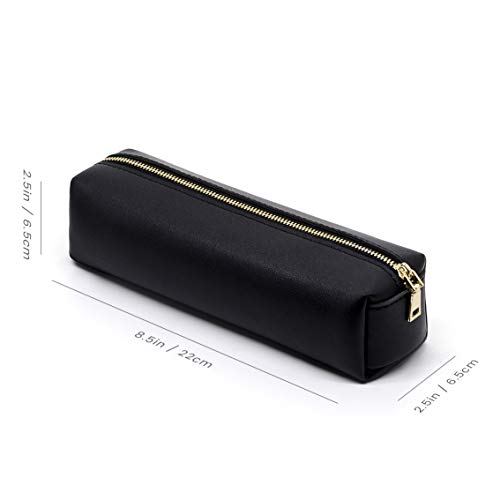 Image of PU Pencil Pen Case Portable Stationery Bag Big Capacity Pencil Pouch Cosmetic Organizer Bag for Adult