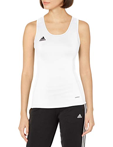 Débardeur compression femme Adidas Team19 blanc haut sport taille L