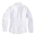 eton kidd Girls Cotton Oxford Long Sleeve Shirt Stripe Placket Square Collar Pearl Style Buttons