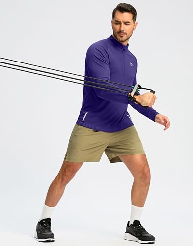 Image of G Gradual Men's Quarter Zip Pullover Running Athletic Shirts Long Sleeve