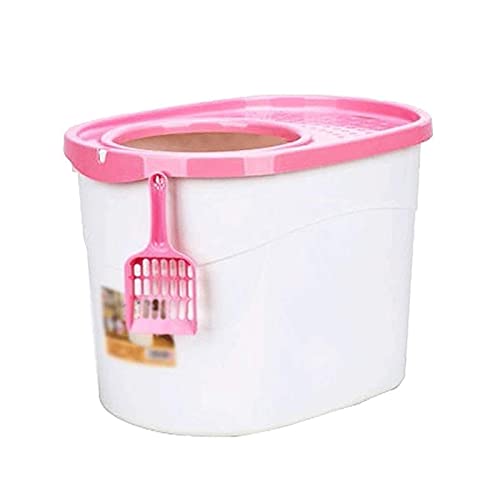 wangYUEQ Type d'entrée Toilettes entièrement clôturées Creative Grand Toilette en Plein air Ménager Litière Fournitures de Pet Sand Bassin (Couleur: Rose) (Color : Pink)