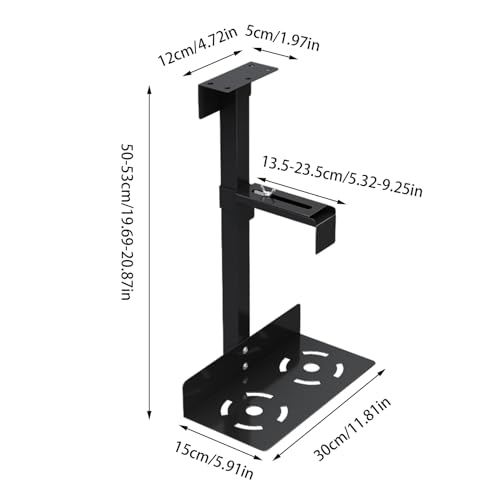 Support PC sous bureau réglable et orientable à 360 degrés pour optimiser l'espace de travail - 3