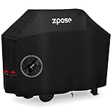 Zpose Grillabdeckung Wetterfest Grill Abdeckhaube, 600D Oxford Gewebe Gasgrill Abdeckung mit Seitengurt, Wasserdicht Grillhaube Schutzhülle UV & Reißfest BBQ Cover, Universelle 147x61x122cm Schwarz