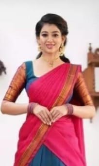 Image of ZITON ARICO MART Women's Indian Traditional Kanjivaram Silk Pure Weaving Lehenga Choli Along With Dupatta And Blouse Piece, Half Saree (Unstitched)