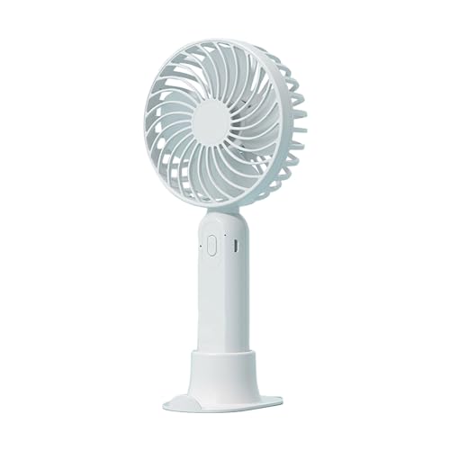 Mini ventilador, ventilador de mano, batería recargable, ventilador USB plegable para oficina, exterior, pequeño ventilador de carga USB, ventilador de escritorio, ventilador portátil (blanco)