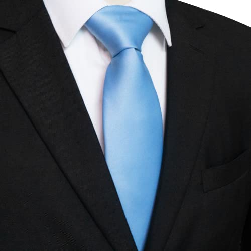 Image of JEMYGINS Solid Color Tie Mens Necktie for Business and Wedding
