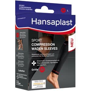 Hansaplast Sport Compression Wear Medias de compresión para pantorrilla para dar soporte a la musculatura, 1 par, tamaño S/M