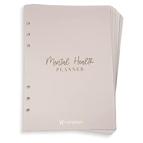 CanPlan Mental Health Planner Refills (12 Months of Inside Pages Only), Best Mental Health Planner, Best Self Care Gift, Mental Health Gift Cover