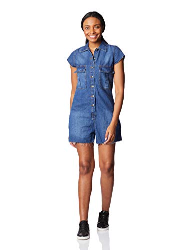 Vestido Casual Macaquinho, Mercatto, Feminino, Jeans, M