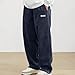BFAFEN Sweatpants for Men Baggy Lounge Corduroy Wide Leg Sweat Pants Drawstring Elastic Waist Workout Gym Track Pants Early Fall Fashion