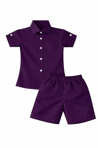 Image of Boys Shirt & Shorts Co-ord Set Kids Regular Wear Clothes Outfit