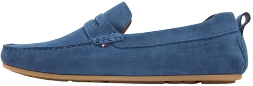 Tommy Hilfiger Herren Driver Schuhe Core aus Veloursleder, Blau (Aegean Sea), 46 – Ansicht 1