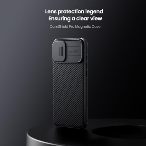 Image of Mangix for iPhone 16 Case with Camera Cover,Slim Fit Thin Polycarbonate Protective Shockproof Cover with Slide Camera Cover, Upgraded Case for Phone 16 Black