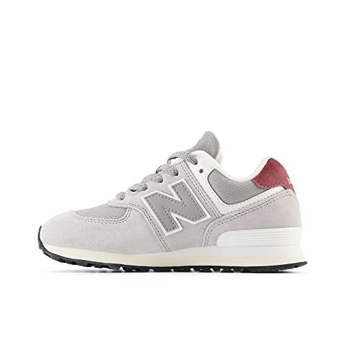 New Balance Kids 574 V1 70s Racing Lace-up Sneaker, RAINCLOUD/Shadow Grey, 2 W Little Kid (4-8 Years)
