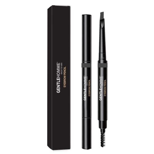 Gentlehomme Mens Eyebrow Pencil Black, Easily Shape Define Fill Eyebrows or Facial Hair, 2 in 1 brush and ultra-thin pencil - Image 3