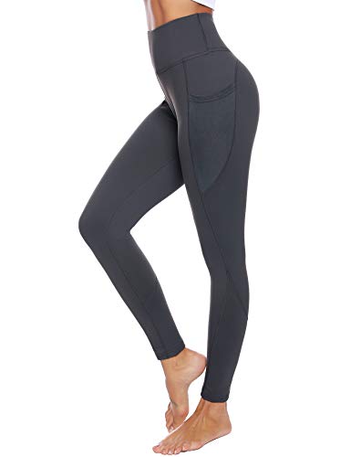 iClosam Mujer Leggins Pantalones Deportivos con Bolsillos Mallas De Deporte Tiro Alto Mujers Leggings