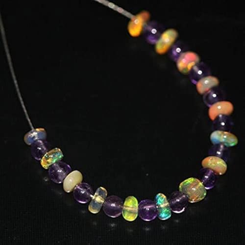 Opal de feu d'Éthiopie et améthyste, perles de prestige pour bijoux d'exception - 2