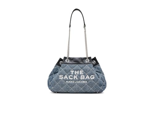Marc Jacobs The Quilted Denim Chain Sack Bag, Light Wash