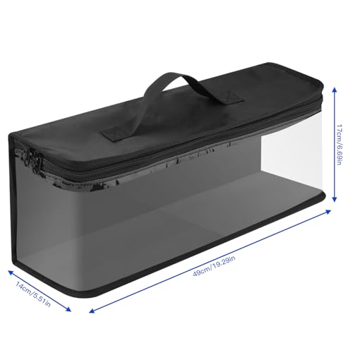 CaSZLUTION Portable Video Games Storage Bag - PS5, PS4 & Xbox One Compatible, Clear TPU Disc Holder, Organizer for Around 30-35 Games - Black