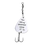Melix Home Boyfriend Gifts Fishing Lures You are My Greatest Catch Fish Hook Present for Fisherman...