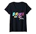 Womens Bruh We Out Teachers Funny End Of School Year Teacher Summer V-Neck T-Shirt