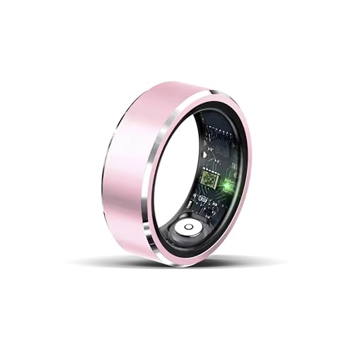 Bague connectée Korons avec capteur de rythme cardiaque rose taille 8