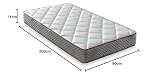 LUXIABED Materac 90 x 200 wiskoelastyczny Plus dwustronny dwustronny pojedynczy zimowy letni antyroztoczowy i oddychający rdzeń Flexycell. Komfort + średnia twardość szary model Elixir wysokość 14 cm