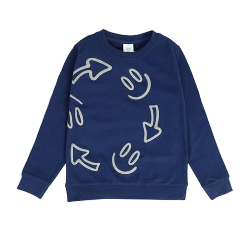 Image of miniklub Boys Round Neck Long Sleeve Knitted Cotton Sweat Shirt (Blue Color)