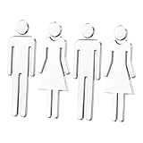 WATIIFUFU 2paare Toilettenschilder Aus Mit Hochglanzoberfläche Klaren Symbolen Und Geschlechtertrennung Für Waschräume Toilettenhinweise Und Badezimmerzubehör