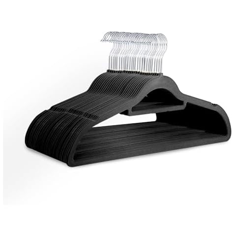 KEPLIN Velvet Hangers 30 Pack with Tie Bar Cover