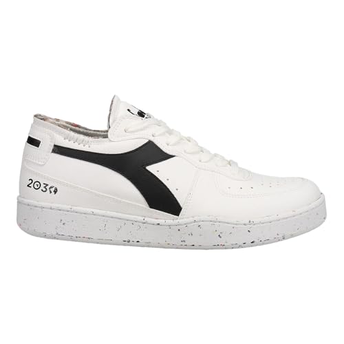 Diadora Mens Mi Basket Row Cut 2030 Lace Up Sneakers Shoes Casual - White