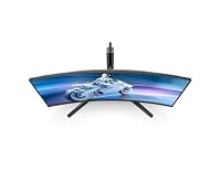 PHILIPS Evnia 34M2C6500AM 34 Zoll Curved, UW-QHD USB Hub Gaming Monitor, 175Hz, QD-OLED Panel, 0.03ms GtG, HDR400 TB, FreeSync Prem.Pro, Höhenverstellung,(3440x1440 HDMI 2X 2.0 DP 1x 1.4) Dunkelgrau – Ansicht 6