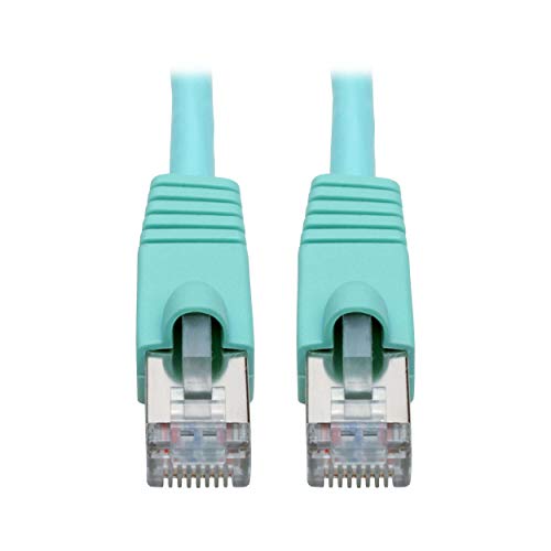 Tripp Lite Cat6a 10G Ethernet Cable, Snagless Molded STP Network Patch Cable (RJ45 M/M), Aqua, 10 Feet / 3 Meters, Manufacturer's Warranty (N262-010-AQ)