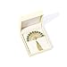 TOMYEUS Brosche Pin Retro Elegante Pfau-Feder-Fan-Brosche mit goldenen Metall Quaste und Flanell-Box Damen Brosche Kleidung Dekoration Accessoires Modeschmuck