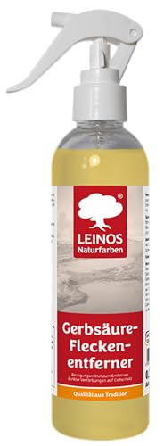 LEINOS Gerbsäureflecken Entferner 946 250ml Spezialreiniger für Eichenholz & Edelhölzer entfernt dunkle Flecken & Verfärbungen durch Gerbsäure Wasserbasiert Biologisch Abbaubar & Farblos