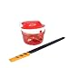 Produktbild TUPPERWARE Chef Turbo-Chef rot + kleiner Top-Schaber Speedy Boy schwarz-orange P 23736