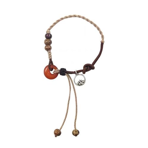 SHINROAD Pulsera de hebilla de paz para mujer, ajustable, hecha a mano, estilo...