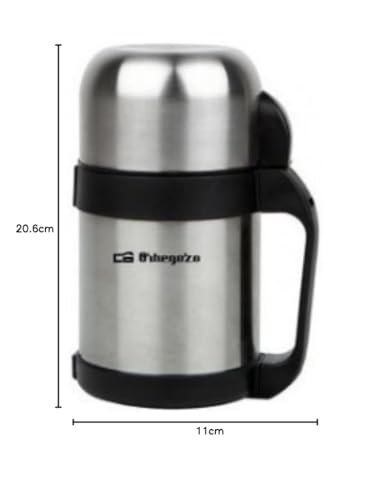 Orbegozo TRSL 750 - Termo para sólidos y líquidos, Fabricado Acero Inoxidable, Temperatura fría o Caliente, Taza Aislante térmicamente, 750 ml