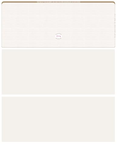 Blank High Security Top Computer Checks, 250 Tan Laser Checks