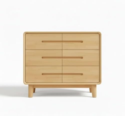 Artisan Elm Roma 6-Drawer Solid Wood Dresser; Natural Wood Bedroom Storage - 3