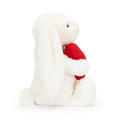 Jellycat Bashful Red Love Heart Bunny Stuffed Animal Plush Toy, Medium 12 inches image 11
